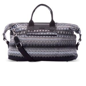TOMS Seeker Weekender Bag in Black Multi Sweater Felt